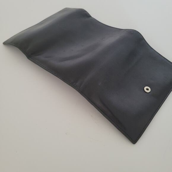 PRADA Portafogilo Donna Nero Black Nappa Leather Wallet Large Envelope Medium - Picture 9 of 14